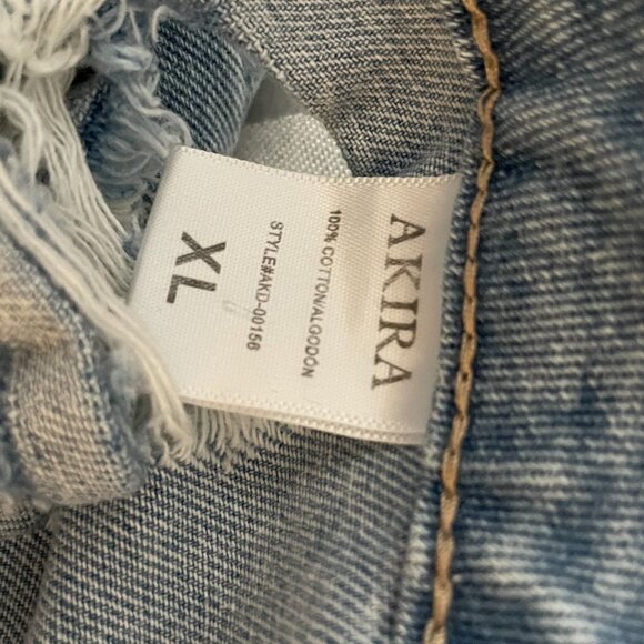 A Distressed Denim Maxi Skirt Snap Front - SZ XL   New without Tags - Picture 7 of 8